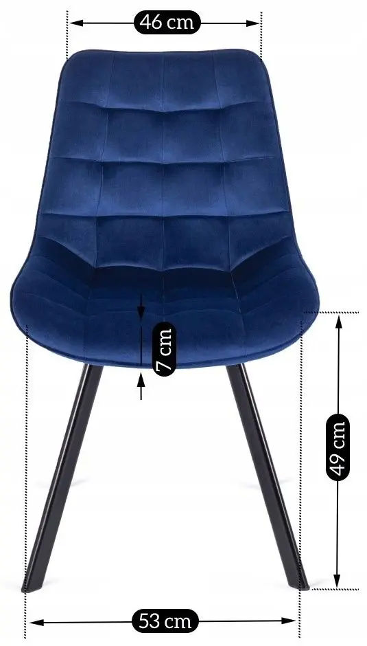 Scaun Mebel Elite Rick (Dark Blue/Black)