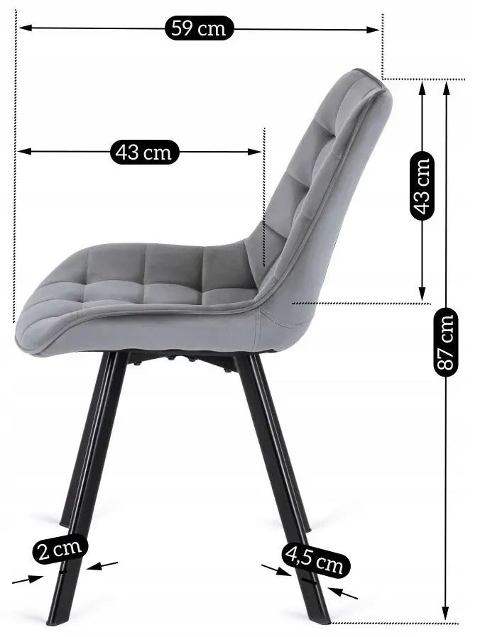 Scaun Mebel Elite Rick (Grey/Black)