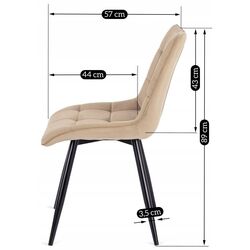 Scaun Mebel Elite Rio (Beige/Black) Thumb