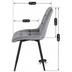 Scaun Mebel Elite Rio (Grey/Black) Thumb