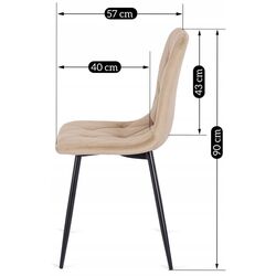 Стул Mebel Elite Robin (Beige/Black) Thumb