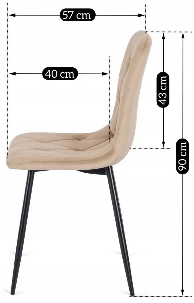 Стул Mebel Elite Robin (Beige/Black) - 3