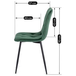 Scaun Mebel Elite Robin (Green/Black) Thumb
