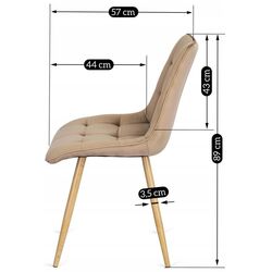 Scaun Mebel Elite Rodri (Beige/Natural Oak) Thumb