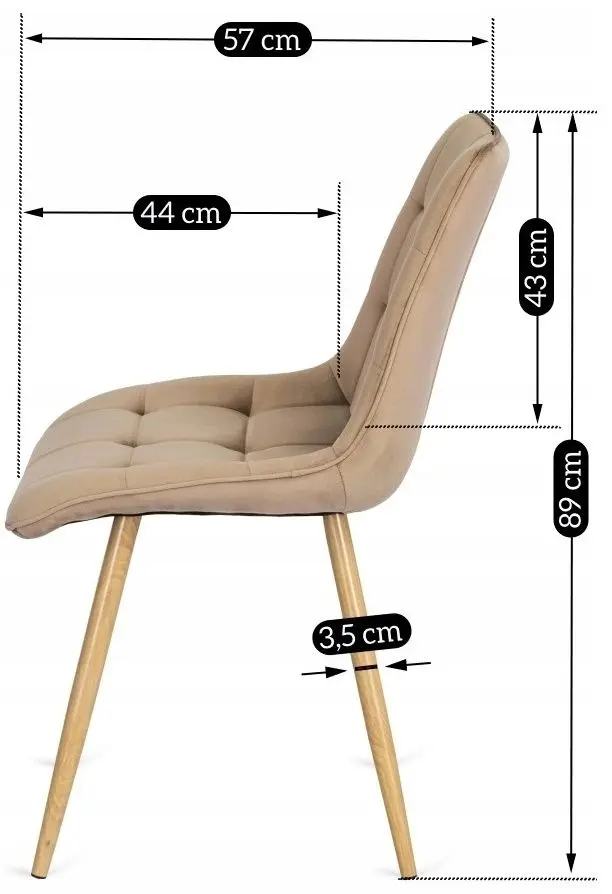 Scaun Mebel Elite Rodri (Beige/Natural Oak)