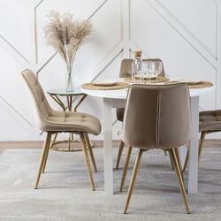 Scaun Mebel Elite Rodri (Beige/Natural Oak) Thumb