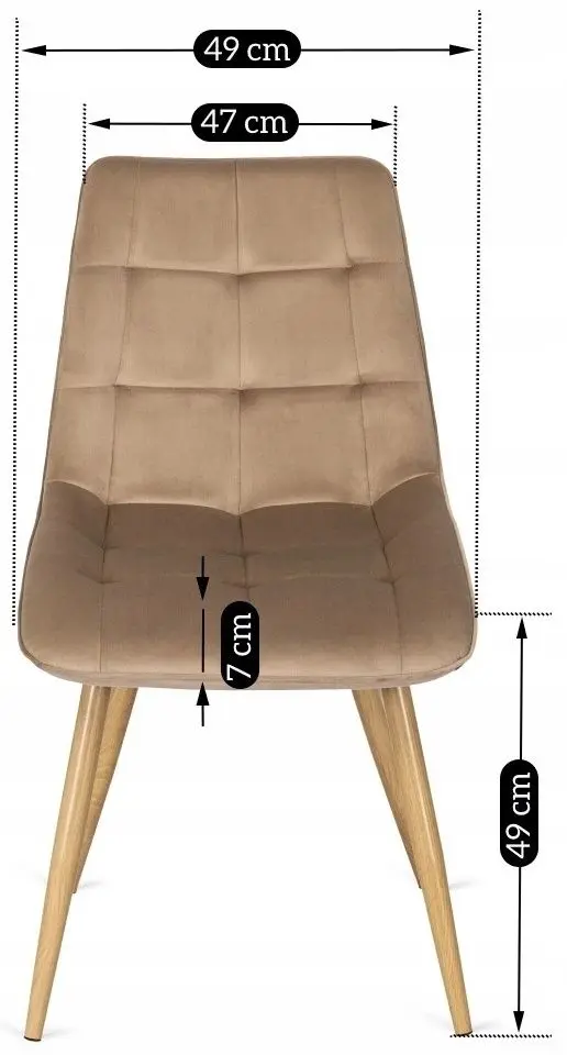 Scaun Mebel Elite Rodri (Beige/Natural Oak)