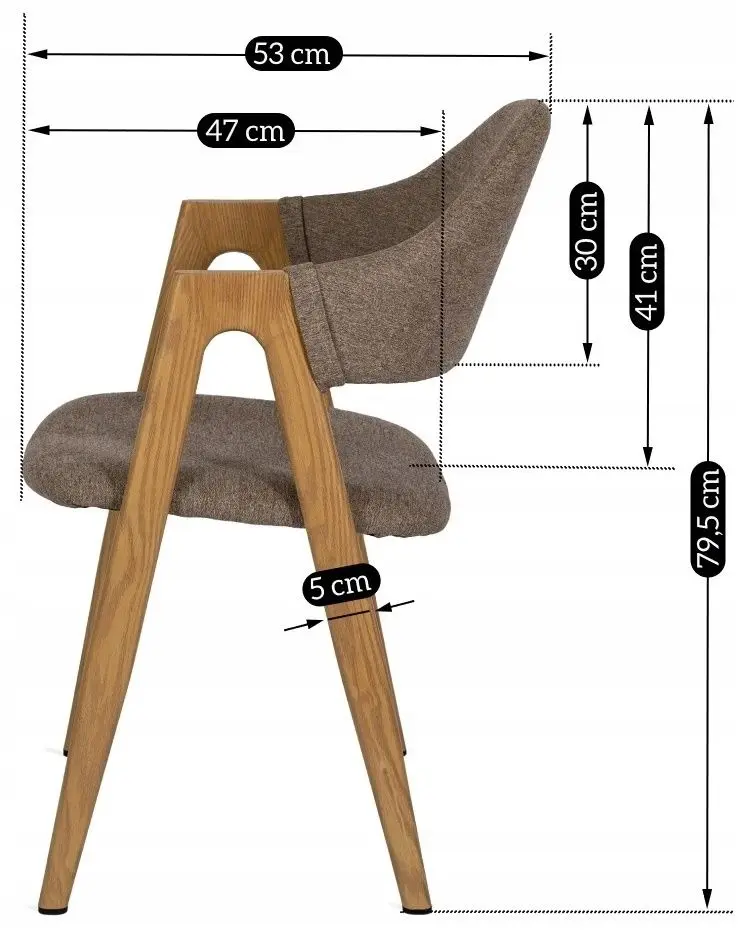 Scaun Mebel Elite Ruiz (Beige/Honey Oak)