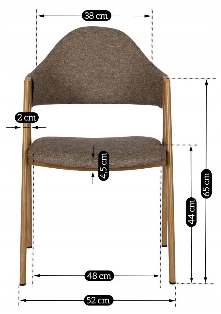 Scaun Mebel Elite Ruiz (Beige/Honey Oak)