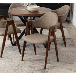 Scaun Mebel Elite Ruiz (Beige/Walnut)