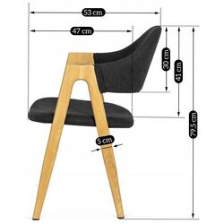 Scaun Mebel Elite Ruiz (Black/Honey Oak) Thumb