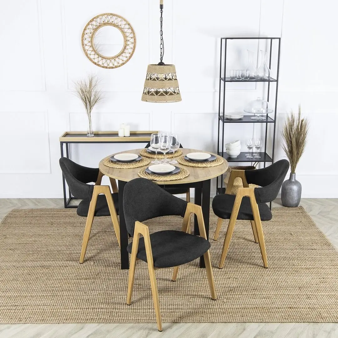 Scaun Mebel Elite Ruiz (Black/Honey Oak)