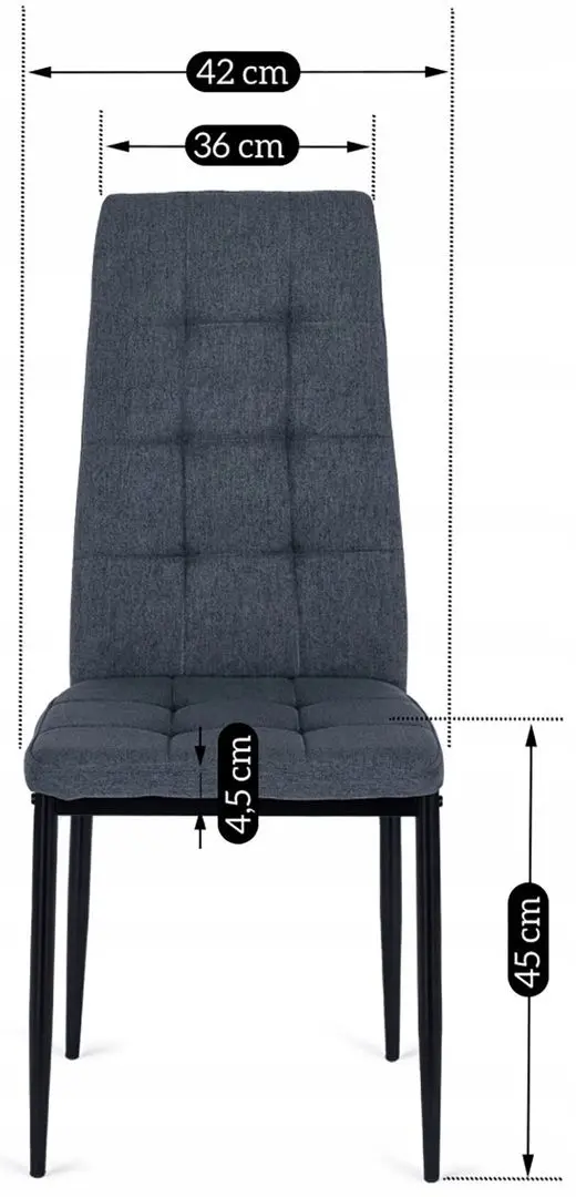 Scaun Mebel Elite Tex (Dark Grey/Black)