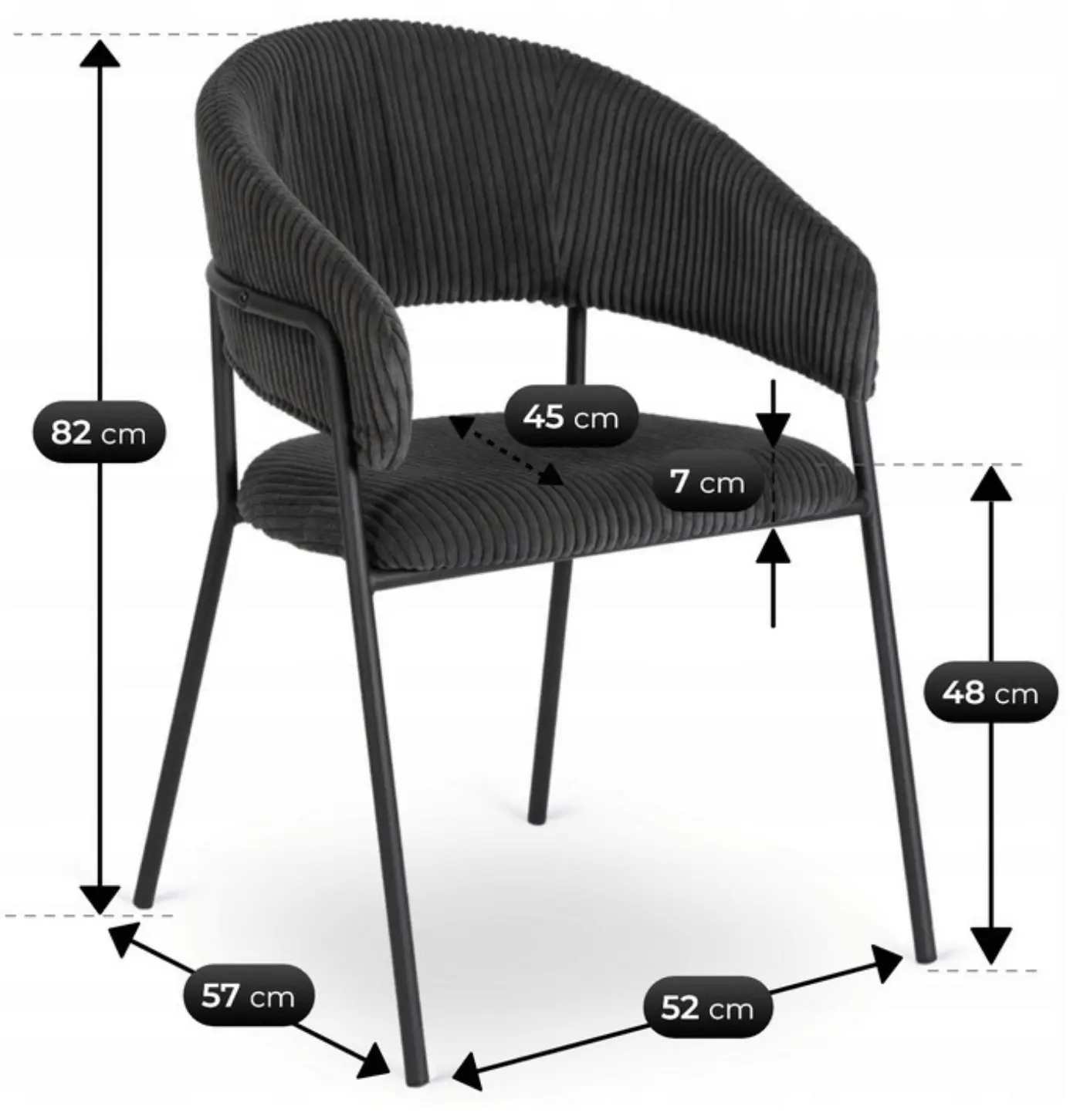 Scaun Mebel Elite Tinka (Black)