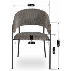 Scaun Mebel Elite Tinka (Grey/Black) Thumb