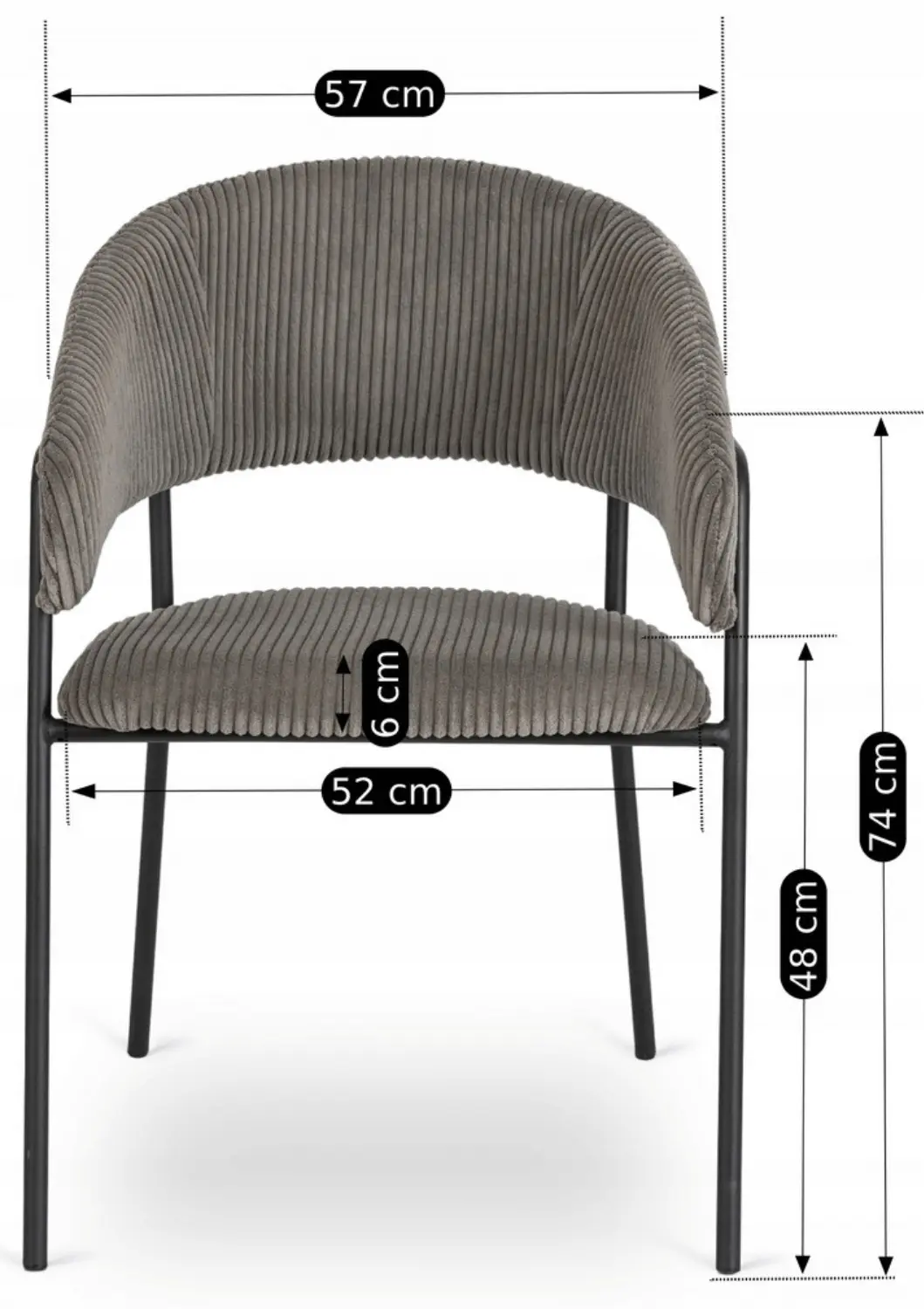 Scaun Mebel Elite Tinka (Grey/Black)