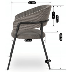 Scaun Mebel Elite Tinka (Grey/Black) Thumb