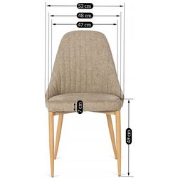 Стул Mebel Elite Torino (Beige/Natural Oak) Thumb