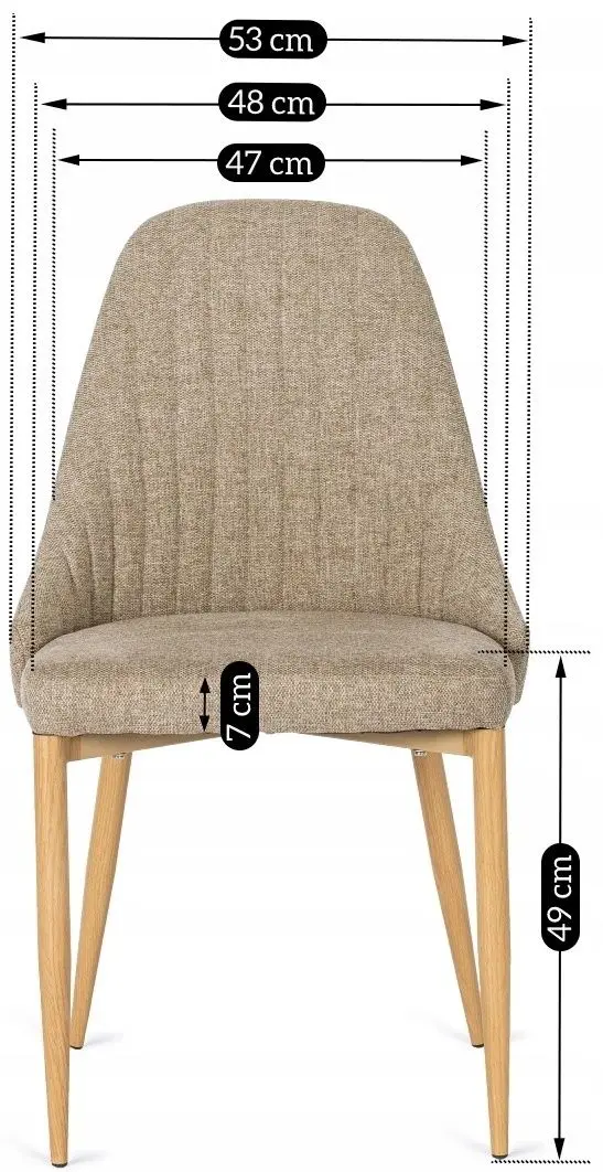 Стул Mebel Elite Torino (Beige/Natural Oak) - 3