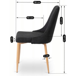 Стул Mebel Elite Torino (Black/Oak) Thumb