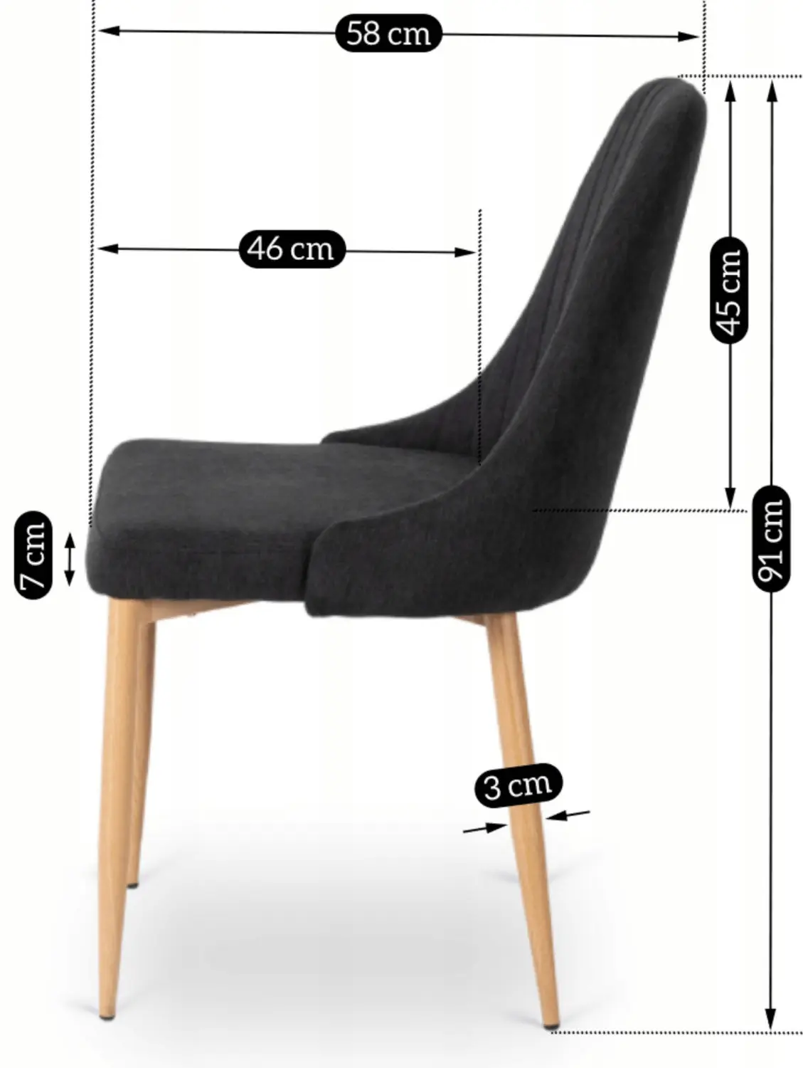 Стул Mebel Elite Torino (Black/Oak)