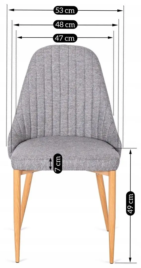 Scaun Mebel Elite Torino (Grey/Natural Oak)