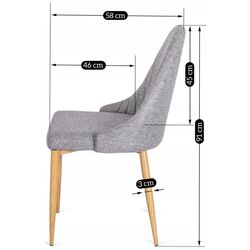 Scaun Mebel Elite Torino (Grey/Natural Oak) Thumb