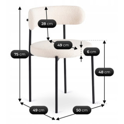 Стул Mebel Elite Tulsa (Cream/Black) Thumb