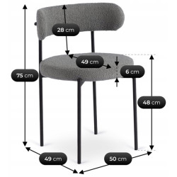 Стул Mebel Elite Tulsa (Grey/Black) Thumb