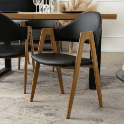 Стул Mebel Elite Willy (Black/Honey Oak)