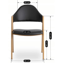 Стул Mebel Elite Willy (Black/Honey Oak) Thumb