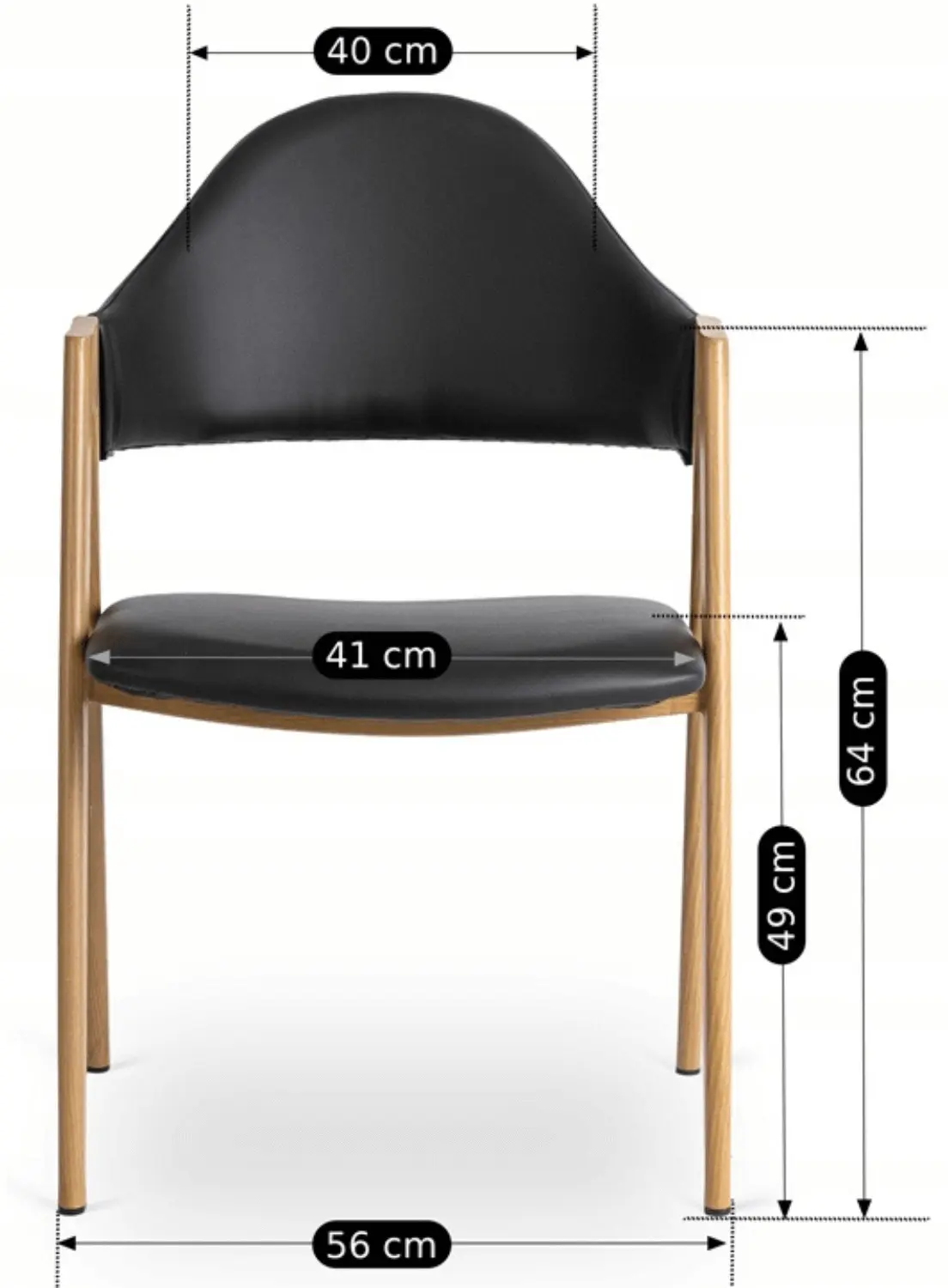 Стул Mebel Elite Willy (Black/Honey Oak) - 6