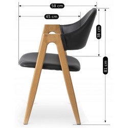 Стул Mebel Elite Willy (Black/Honey Oak) Thumb