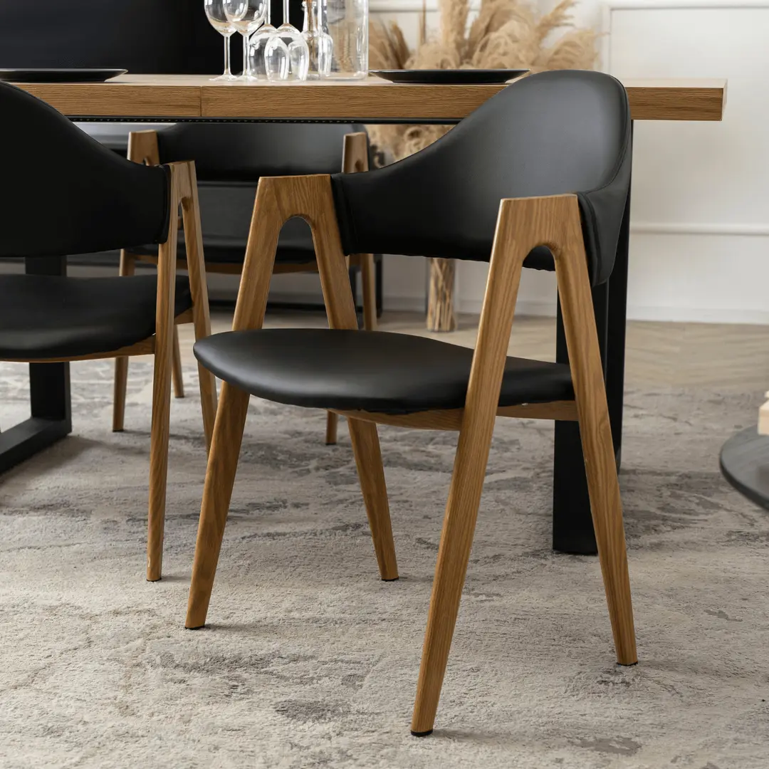 Стул Mebel Elite Willy (Black/Honey Oak)
