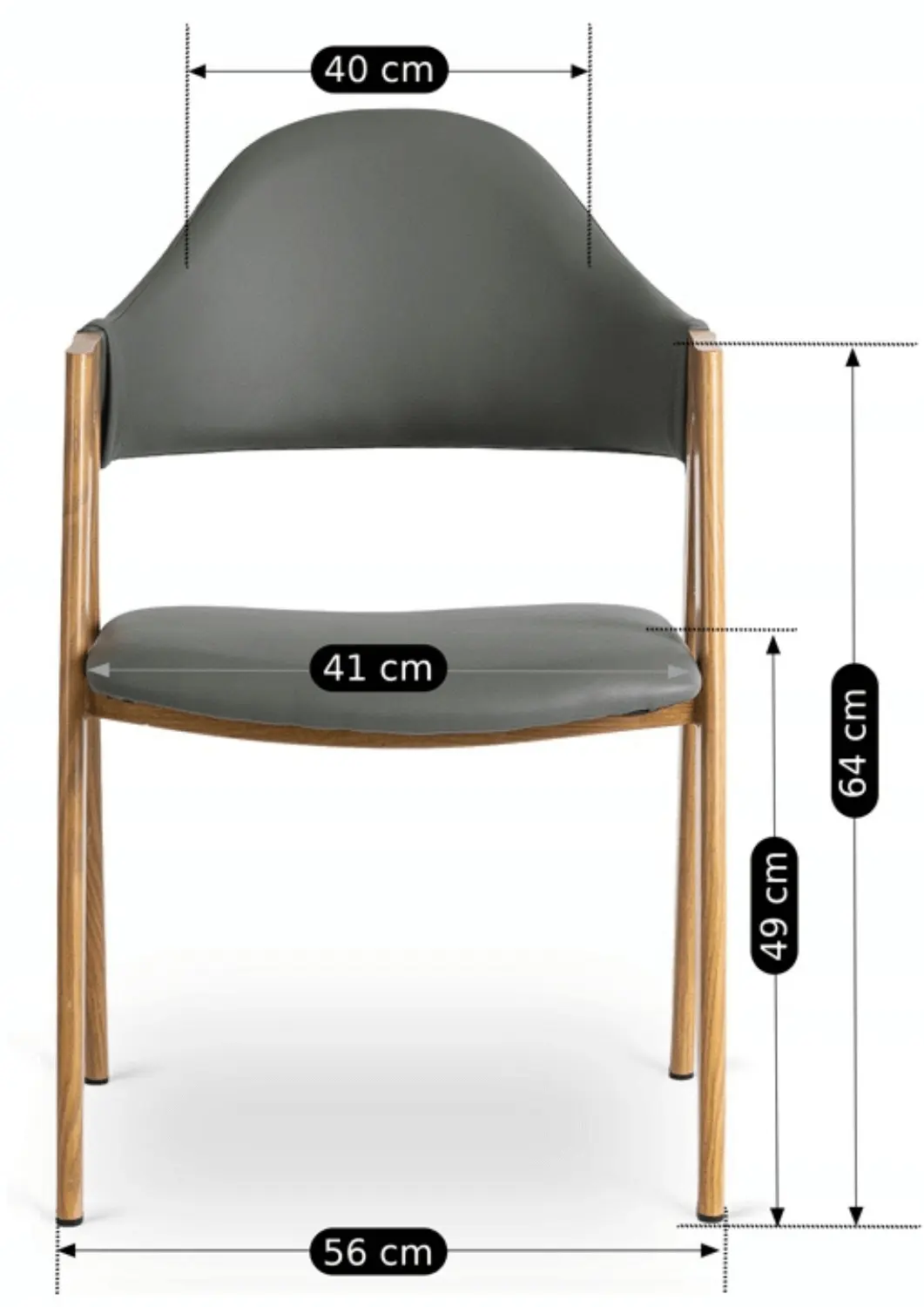 Стул Mebel Elite Willy (Grey/Honey Oak)