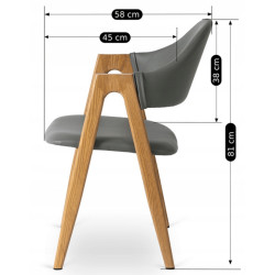 Стул Mebel Elite Willy (Grey/Honey Oak) Thumb
