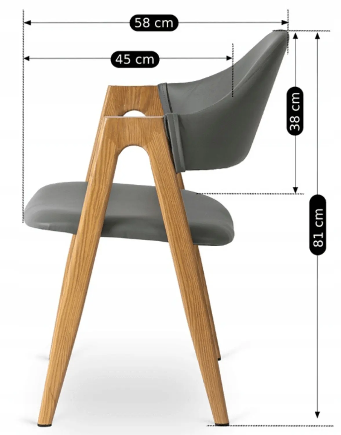 Стул Mebel Elite Willy (Grey/Honey Oak)