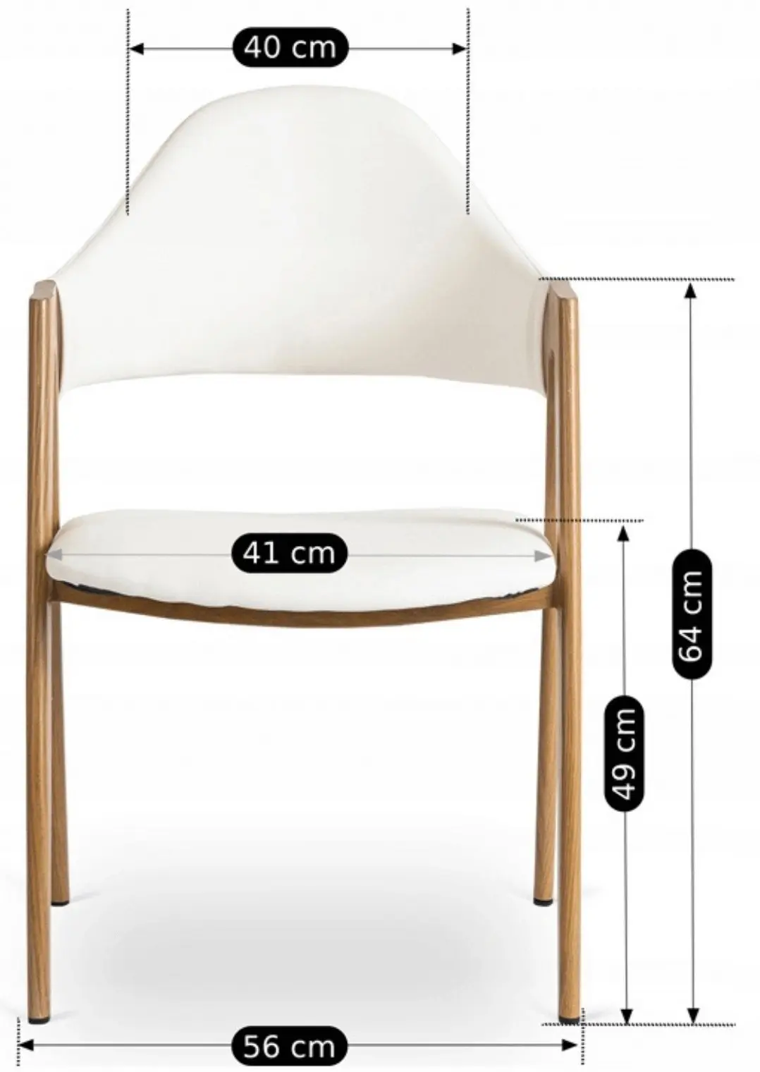 Scaun Mebel Elite Willy (White/Oak) - 7