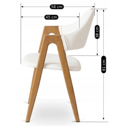 Scaun Mebel Elite Willy (White/Oak) Thumb