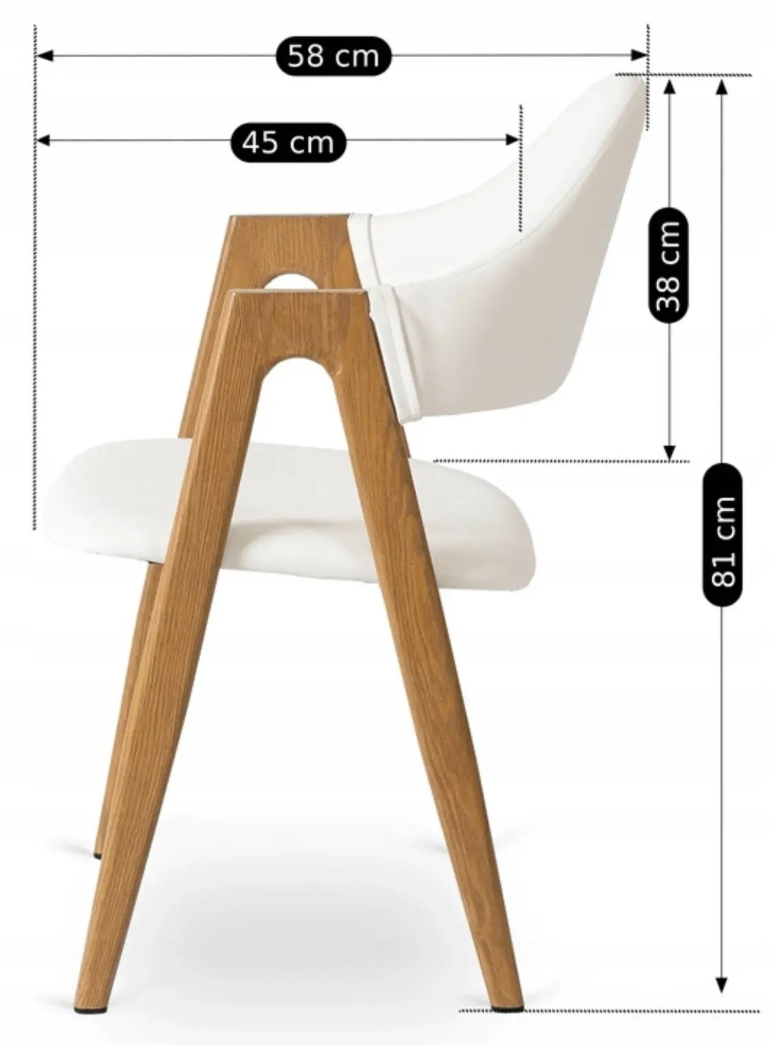 Scaun Mebel Elite Willy (White/Oak) - 8