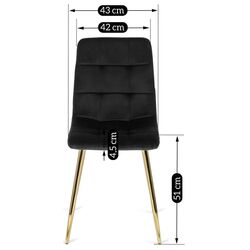 Scaun Mebel Elite York (Black/Golden) Thumb