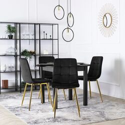 Scaun Mebel Elite York (Black/Golden) Thumb