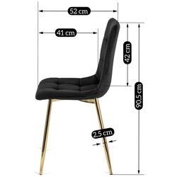 Scaun Mebel Elite York (Black/Golden) Thumb