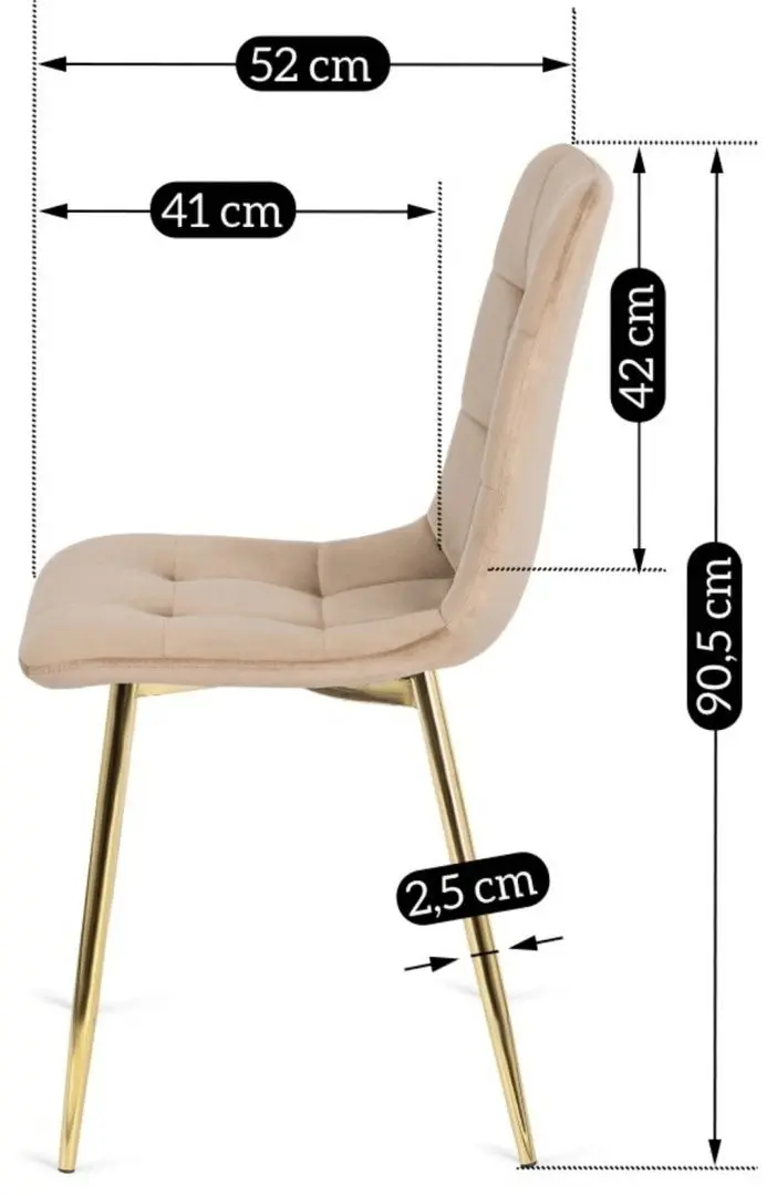 Scaun Mebel Elite York (Cream/Golden)