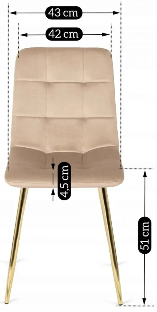 Scaun Mebel Elite York (Cream/Golden)