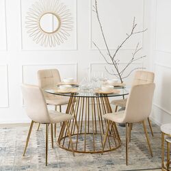 Scaun Mebel Elite York (Cream/Golden) Thumb