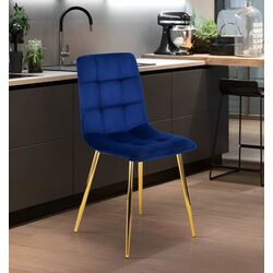 Scaun Mebel Elite York (Dark Blue/Gold)