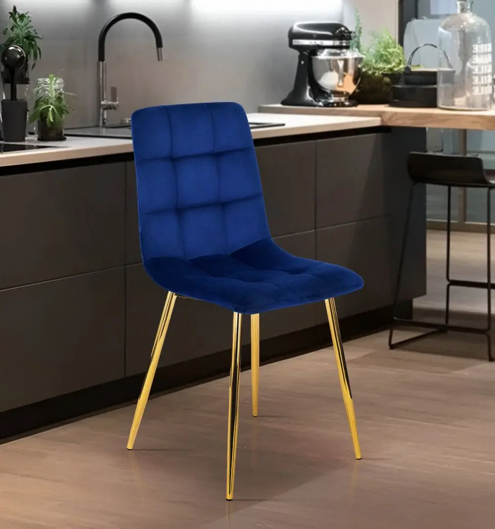 Scaun Mebel Elite York (Dark Blue/Gold)