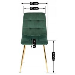 Scaun Mebel Elite York (Green/Gold) Thumb