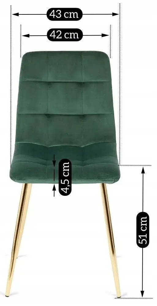 Scaun Mebel Elite York (Green/Gold)